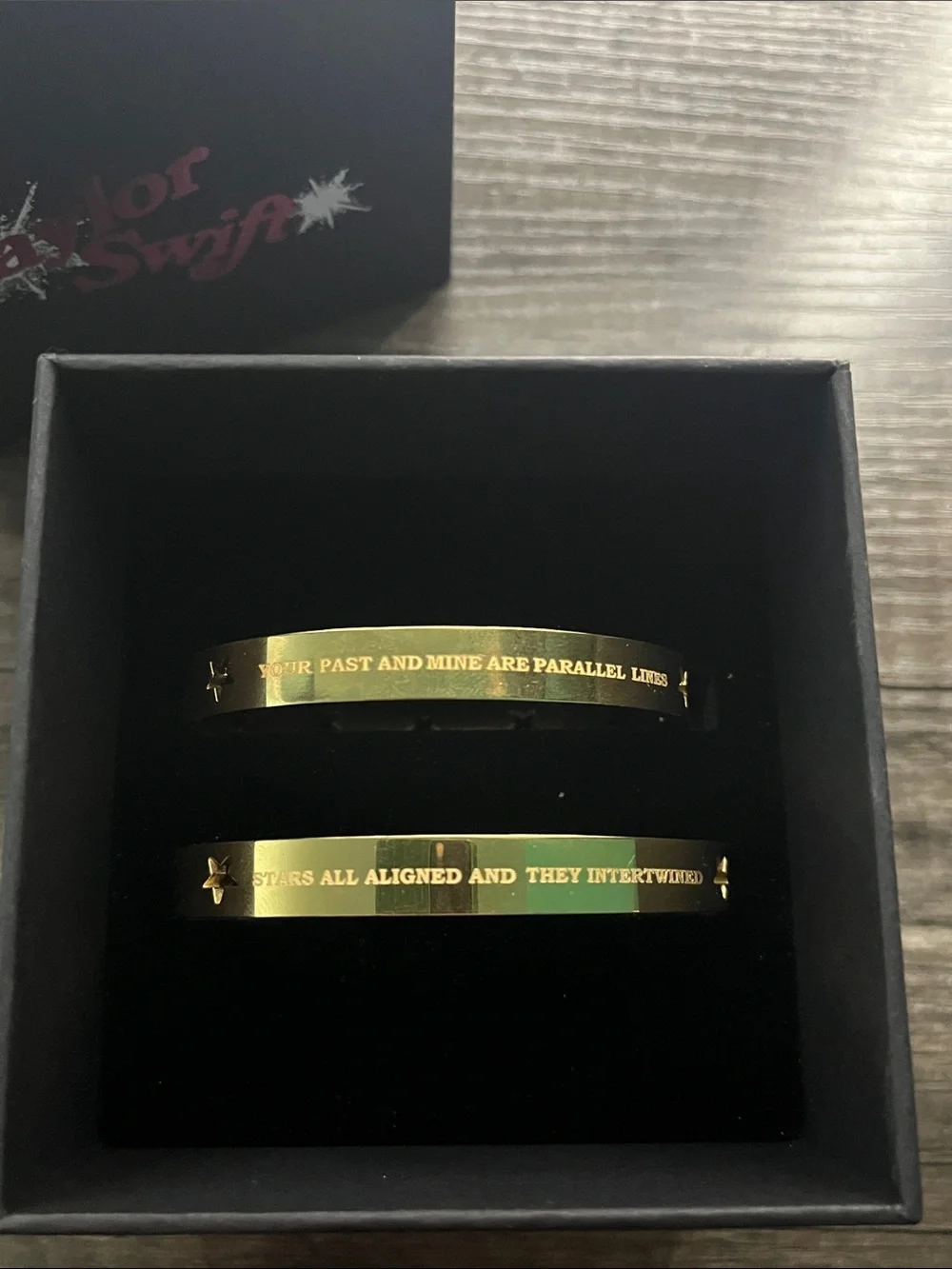 Taylor Swift “All of the Girls You’ve Loved Before” Gold Bangle Bracelets (2)